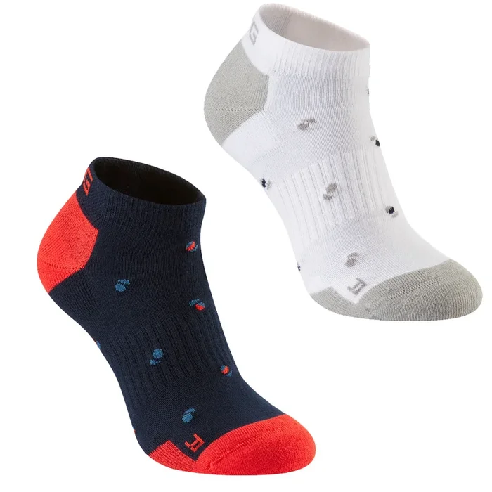 Ping Split Ball No Show SensorCool Socks (2 Pack) – White/Navy