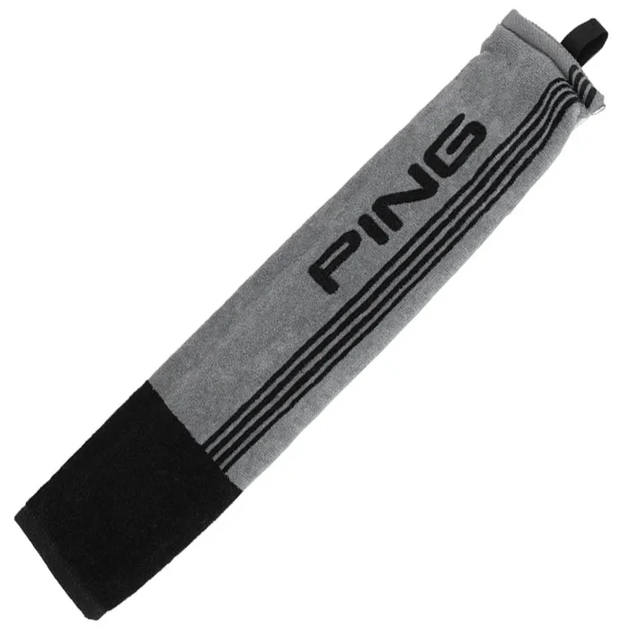 Ping Trifold Towel – Grey/Black