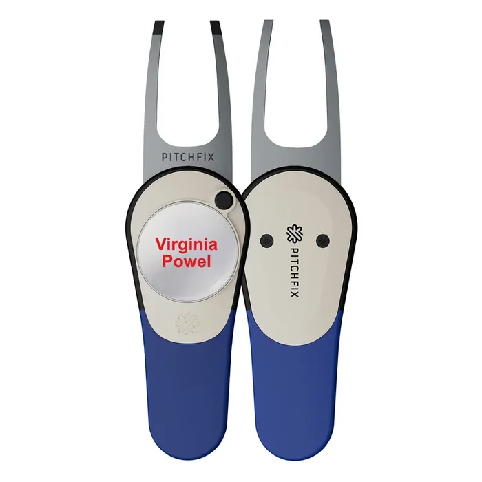 Pitchfix Icon Divot Tool with Custom Ball Marker (Blue)