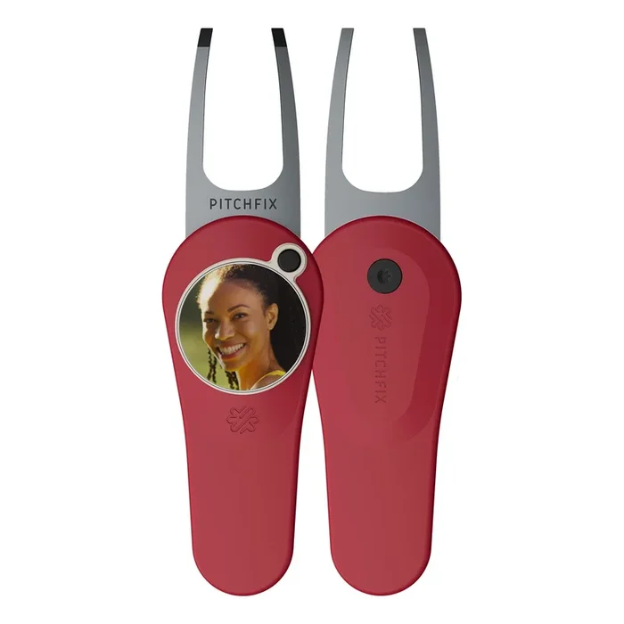 Pitchfix Original Divot Tool with Custom Ball Marker (Red)