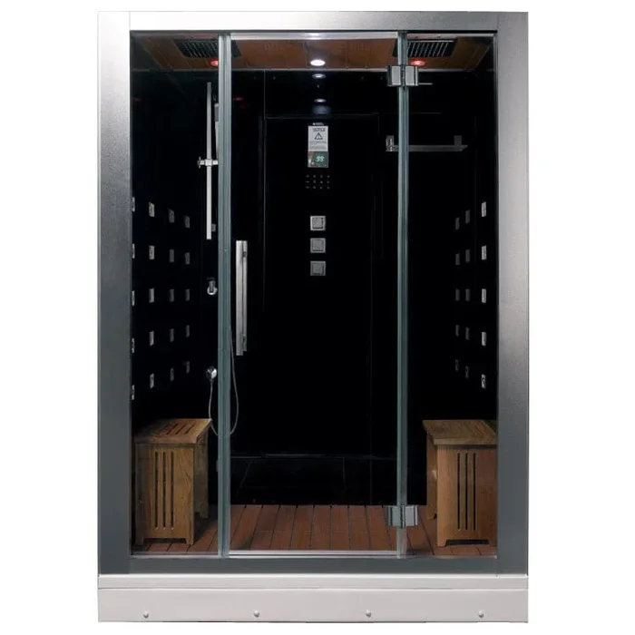 Platinum DZ972F8 Walk-In Steam Shower Black