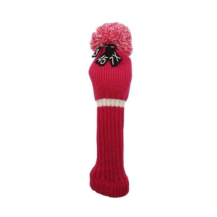 Pom Pom KNIT Head Cover – Hot Pink