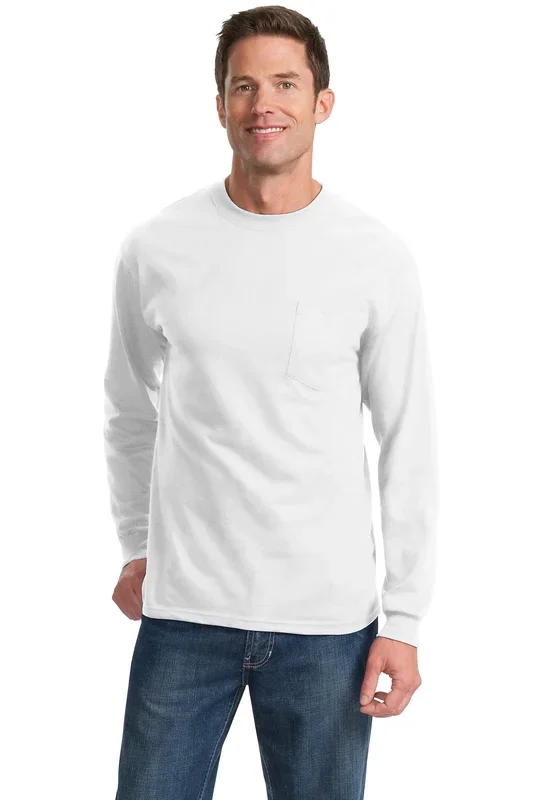 Port & Company Men’s Tall Long Sleeve Essential Pocket Tee