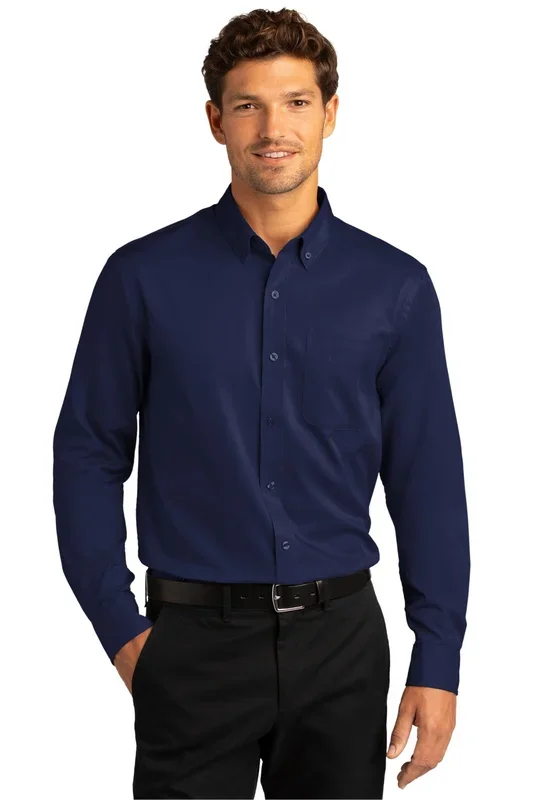 Port Authority Long Sleeve SuperPro React Twill Shirt. W808 2 of 2