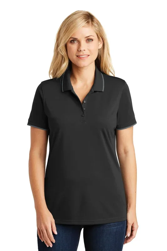 Port Authority Women’s Dry Zone UV Micro-Mesh Tipped Polo. LK111