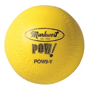 Pow! Ball Yellow 9″ Baseball – Dozen