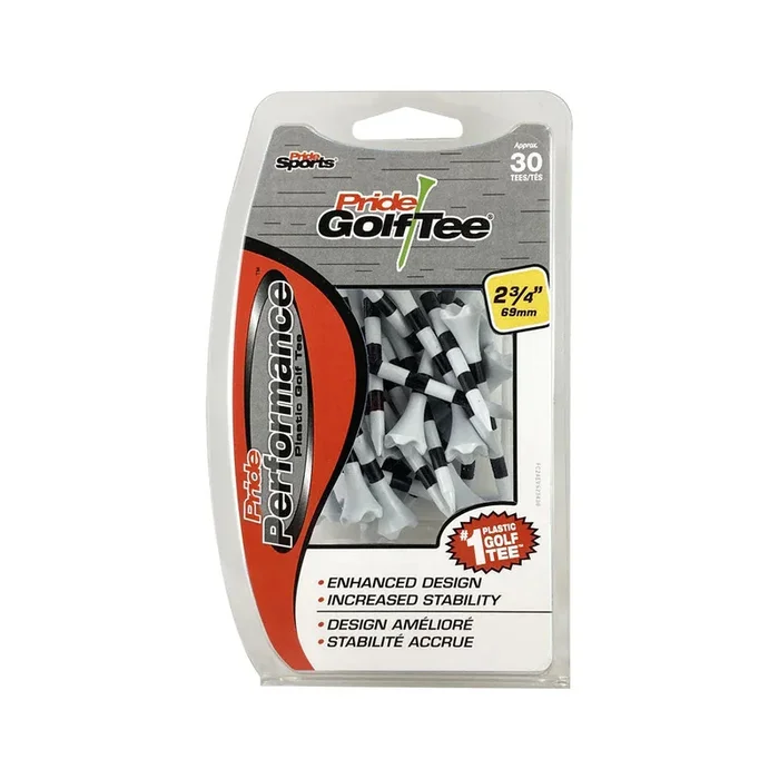 Pride Performance Plastic Tees – Striped 30ct Packs