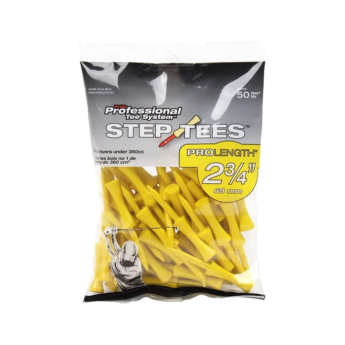 Pride Professional Tee System Two Piece Step Tee, 50 Count: 2 3/4″, 3 1/4″