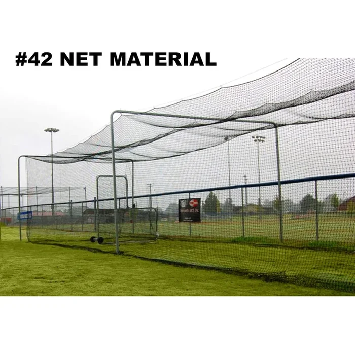 ProCage Batting Tunnel Net #42 Material With Entry Flap And Baffle Net – 55′ Long X 14′ Wide X 12′ High