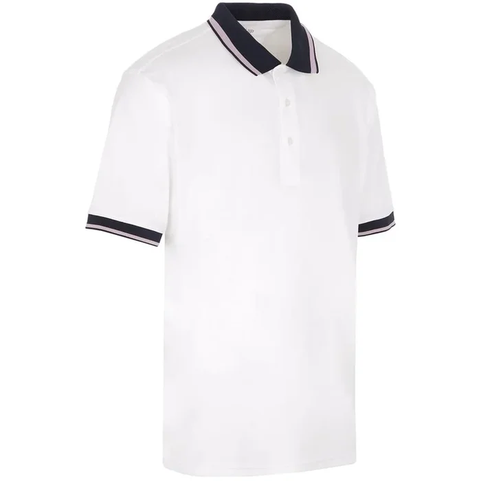 ProQuip Sub7 Plain Polo Shirt – White/Lavender