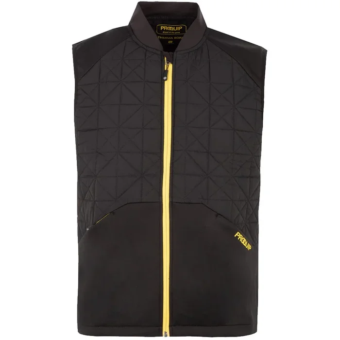ProQuip Therma-Bora Quilt Gilet – Black/Yellow