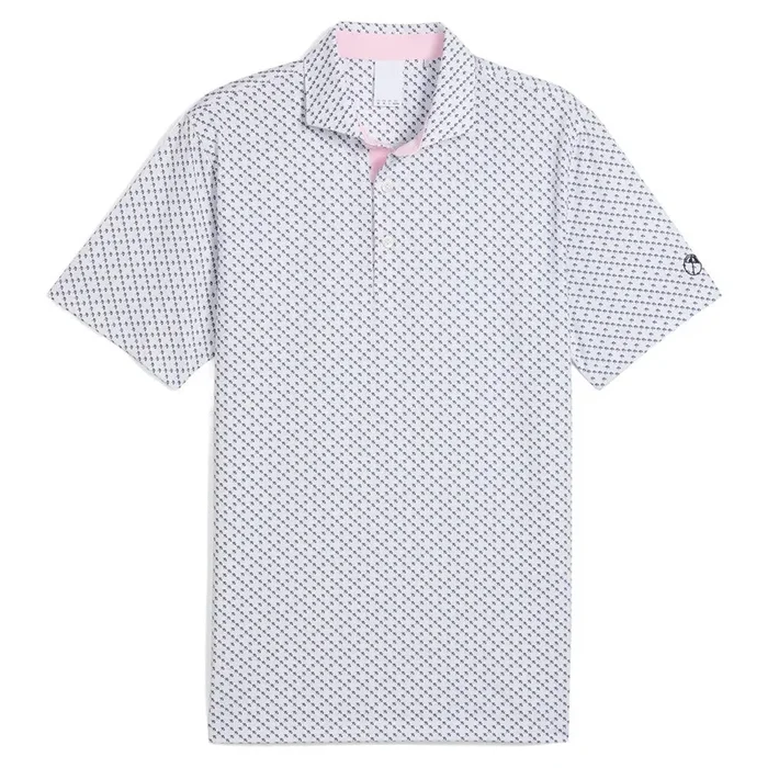 PUMA AP Micro Umbrellas Golf Polo White Glow – SS25 Men
