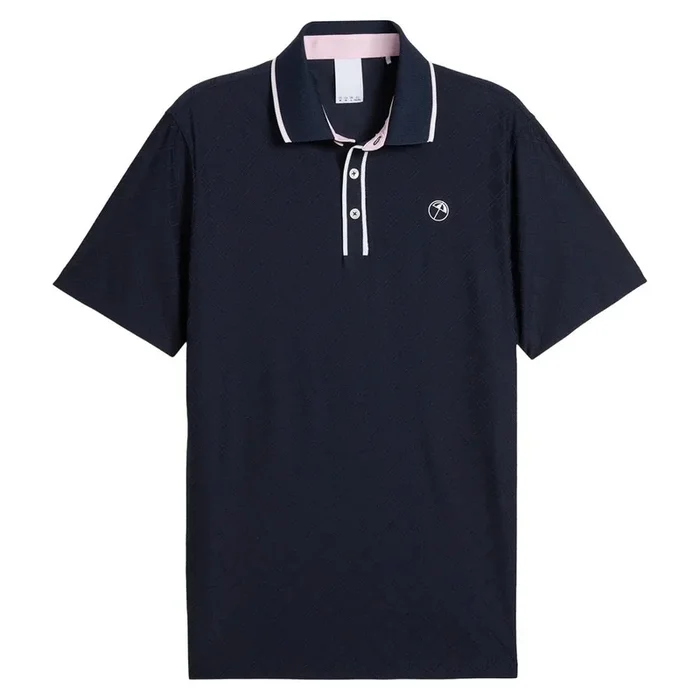 PUMA AP Tipped Jacquard Golf Polo Deep Navy – SS25 Men