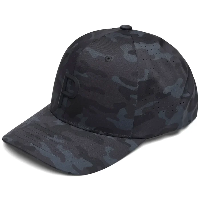 Puma Camo Tech P Snapback Cap – Black/Strong Gray