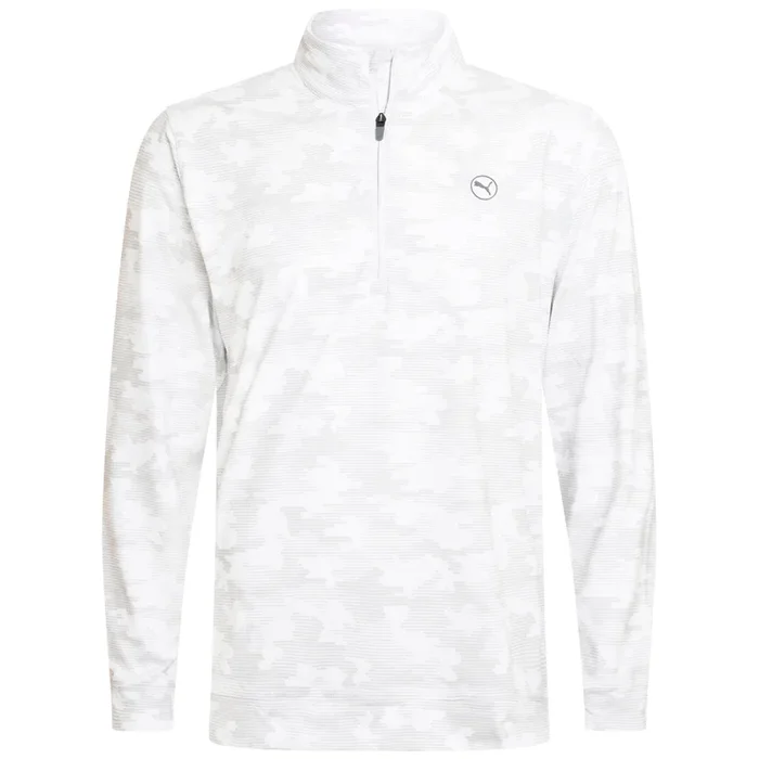 Puma Cloudspun Camo 1/4 Zip Pullover – White Glow