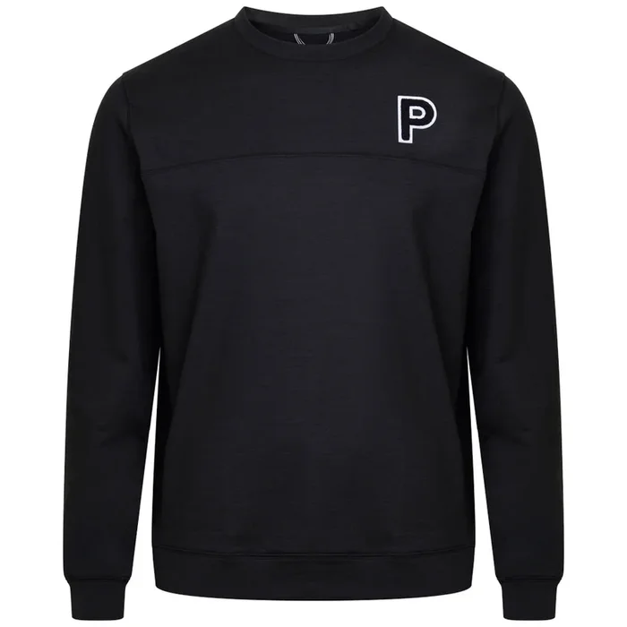Puma Cloudspun Patch Crewneck Sweater – Black Heather
