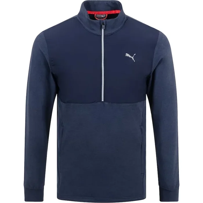 Puma Cloudspun WRMLBL 1/4 Zip Pullover – Navy Blazer