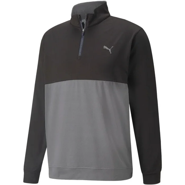 Puma Gamer Colour Block 1/4 Zip Pullover – Black/Quiet Shade