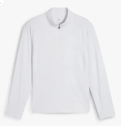 Puma Girls YouV Brrr Golf Quarter Zip White