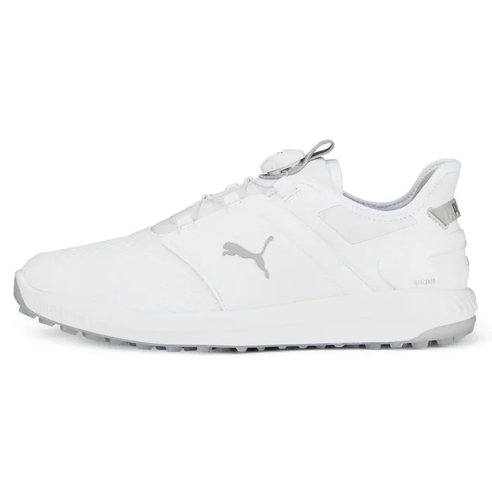PUMA Ignite Elevate Disc Spikeless Golf Shoes White/Silver – 24 Men