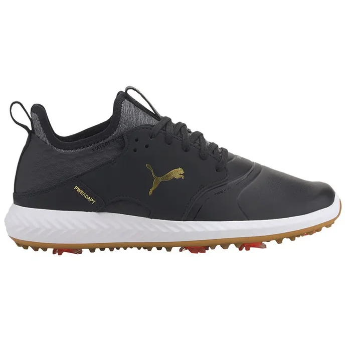 Puma Ignite PWRADAPT Caged Crafted Spiked Waterproof Shoes – Puma Black/Puma Team Gold