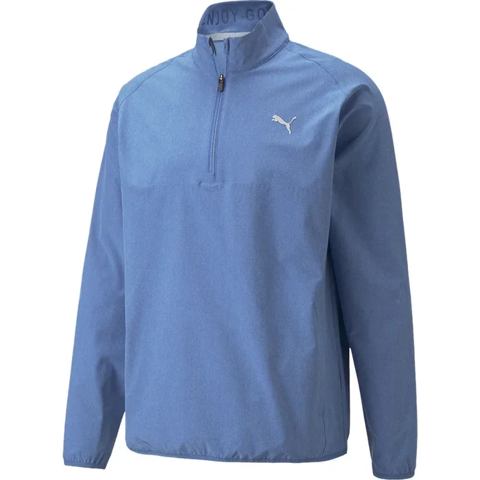 Puma Marin Woven 1/4 Zip Pullover – Bright Cobalt Heather