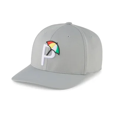 Puma Palmer P Mens Golf Hat Bright Ash Gray / White Glow