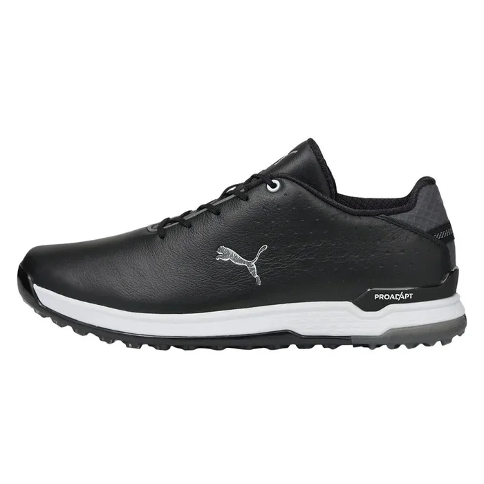 PUMA PROADAPT Alphacat Leather Spikeless Golf Shoes Black/Silver – 23 Men
