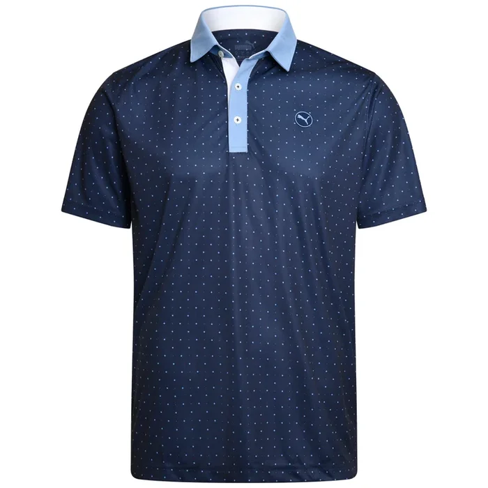 Puma Pure Geo Polo Shirt – Deep Navy/Zen Blue