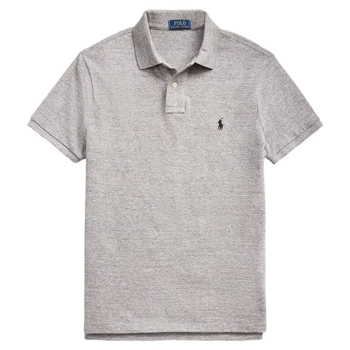 Ralph Lauren Mesh Custom Slim Fit Solid Golf Polo Canterbury Heather – FW24 Men