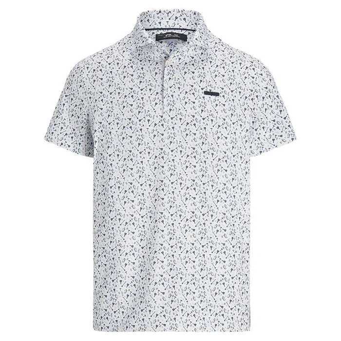 Ralph Lauren Tailored Fit Shortsleeve Lightweight Airflow Performance Golf Polo Mixology Tee Time Refined Navy – SP25 Men