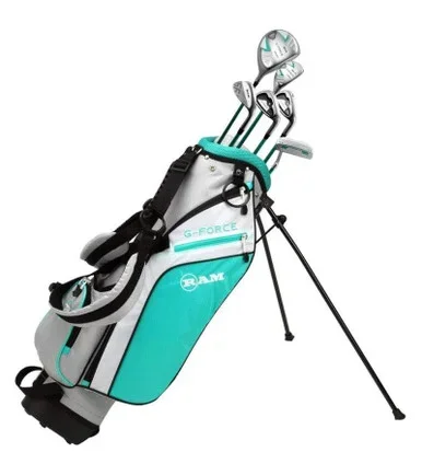 Ram G-Force 6 Club Girls Golf Set for Ages 7-9 (kids 45-54″ tall) Baby Blue
