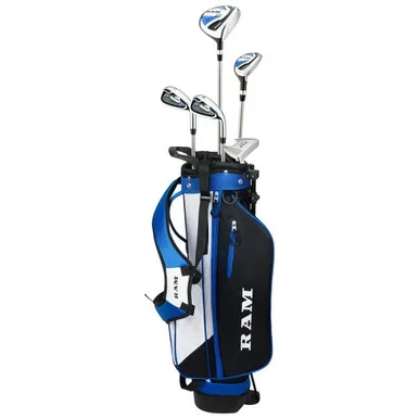 Ram SDX 5 Club Kids Golf Set for Ages 9-12 (kids 54-64″ tall) Blue