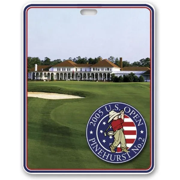 Rectangle Style Full Color Plastic Golf Bag Tag Printed with Your Logo