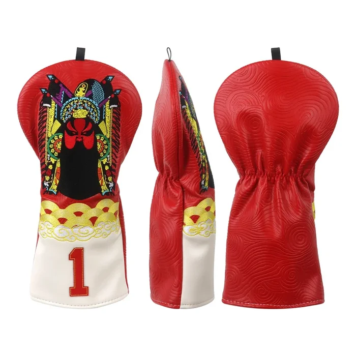 Red PU Face-changing Driver Head Cover