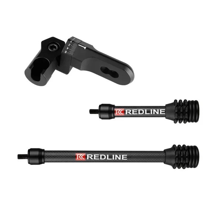 Redline Bowhunting Pro Trio Back Bar, 6″ Stabilizer, 10″ Stabilizer