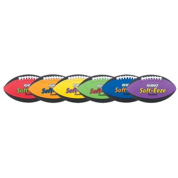 Rhino® Soft-Eeze Rubber Football Set – 6 Balls