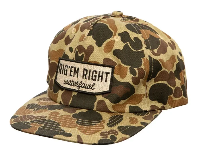 Rig’Em Right Old School Camo Pinch Front Unstructured Hat