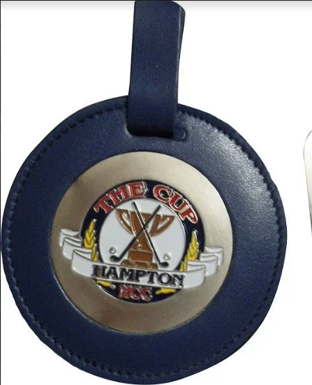 Round Leather Golf Bag Tag