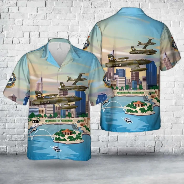 Royal Australian Air Force No. 25 Squadron RAAF Macchi MB-326 Hawaiian Shirt – Fanshubus.com