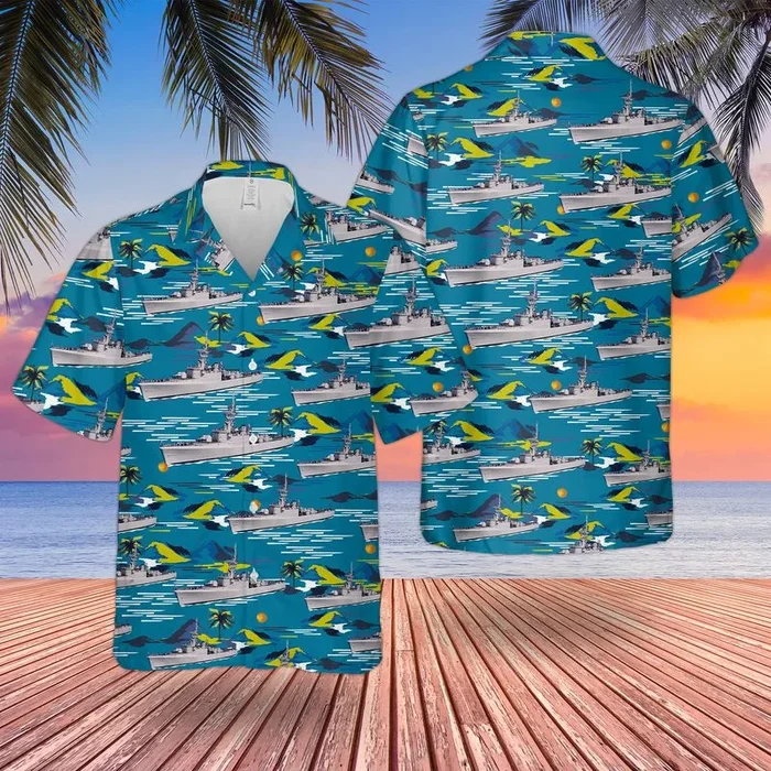 Royal Canadian Navy Mackenzie-class destroyer Hawaiian Shirt – Fanshubus.com