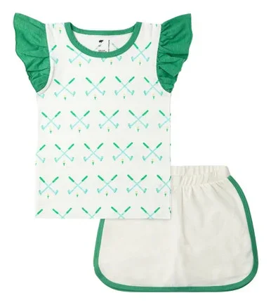 Ruffled Toddler Golf Tee with Matching Skort