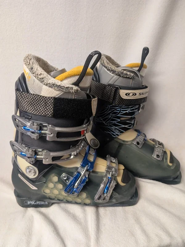 Salomon Push Ski Boots Size Mondo 25.5 Color Green Condition Used