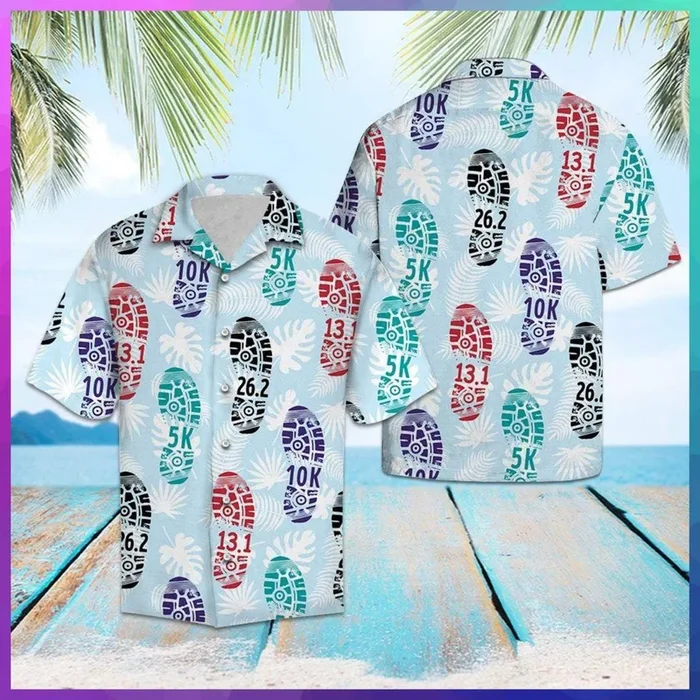 Shoes Print Marathon Hawaiian Shirt | For Men & Women | Adult | Hw5174- For men and women – Fanshubus.com