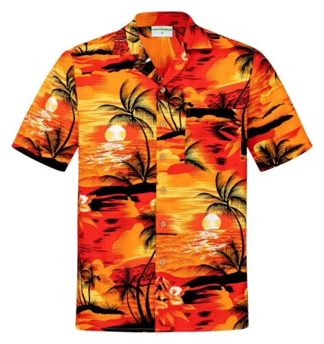 Short Sleeve Summer Beach Hawaiian Shirt -Beautiful Sunset -AHW300722-9 – For men and women – Fanshubus – Fanshubus.com