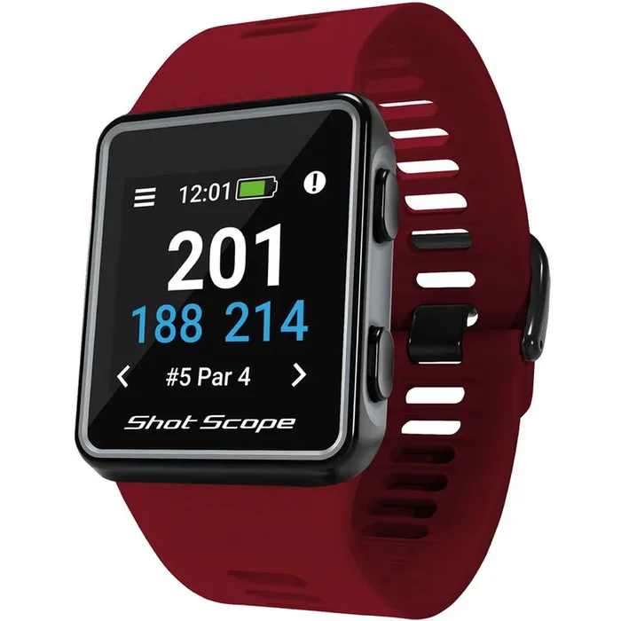 Shot Scope G3 GPS Golf Watch – Red