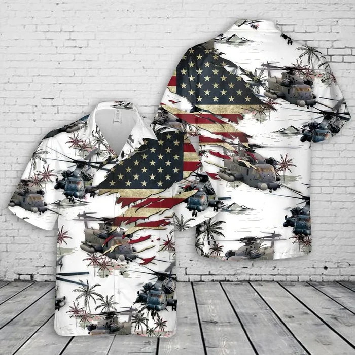 Sikorsky MH-53 Pave Low Flag Hawaiian Shirt – Fanshubus.com