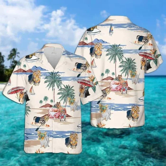 Silky Terrier Summer Beach Hawaiian Shirt – For Men and Women – Fanshubus – Fanshubus.com