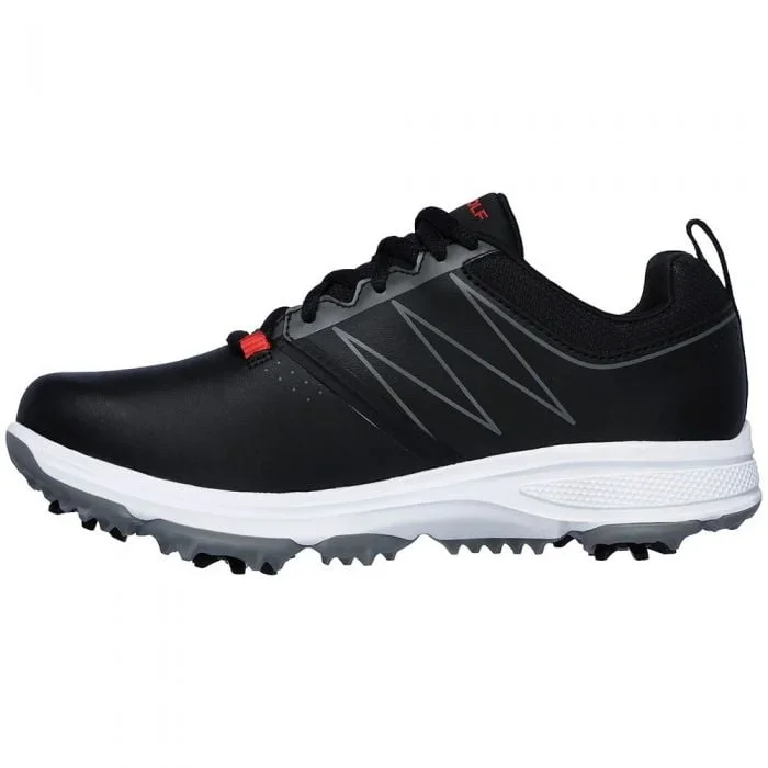 Skechers Go Golf Blaster Junior Spiked Shoes – Black/Red