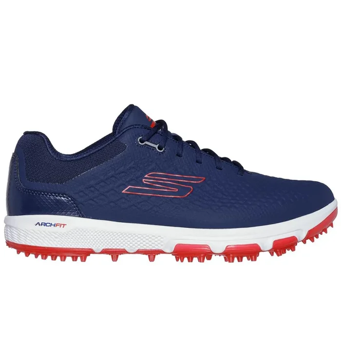 Skechers Go Golf Pro 6 Spikeless Waterproof Shoes – Navy/Red